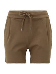 Kalhoty se sklady v pase khaki