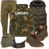 Rote Timberland Stiefel Outfits image