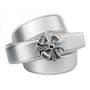 Silber Anthoni Crown Ledergürtel für Damen image
