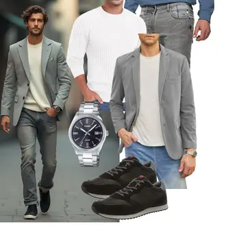 Bar Outfit mit Casio "Freizeit Outfit"Look: Bar, Wasen, Date