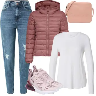 Air Max 270 Outfit sa Pink/Vinski Crveno Tenisica za fitness/Obuća za trening/Tenisica za tenis/gimnastička papuča/Tenisica za košarku/cipela za trčanje/cipela za dizanje utega Nike Sportswear "Tvoj otmjeni outfit"