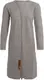 Knit Factory Luna Lang Gebreid Vest Iced Clay - Gebreide dames cardigan - Lang vest tot over de knie - Bruingrijs damesvest gemaakt uit 30% wol en 70% acryl - 40/42