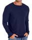 Sailwind T Shirt Herren Waffel Langärmelig Lässig T-Shirt Gemütliche Atmungsaktiv Hautfreundlich Sweatshirt Pullover Mit Rundhalsausschnitt Für Männer (Marineblau, M)