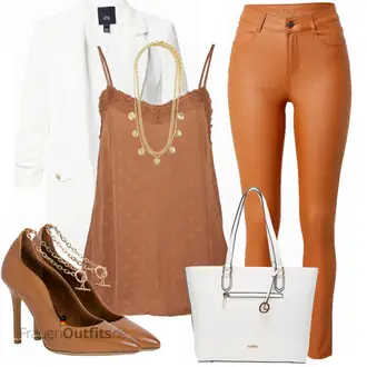 Elegante Outfits mit Orange Jeans Vila "Elegantes Sommer Outfit"
