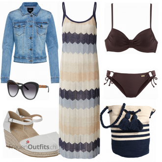 Outfit mit Blau Bademode Lascana "Sommer Look für modische nFraue"