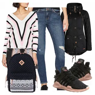Outfit mit Blau Sneaker Jack & Jones "Only Day"