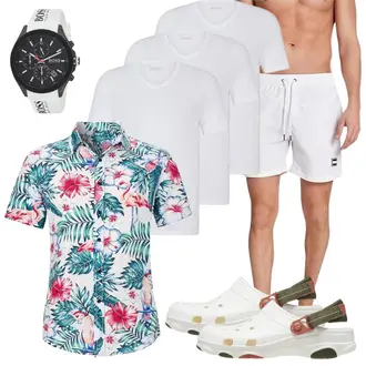 Gepunktet Outfit mit Crocs "Cool Outfit"