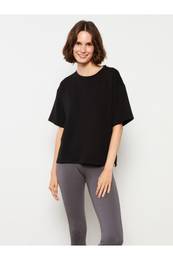 Crew Neck Plain Short Sleeve Women's T-Shirt