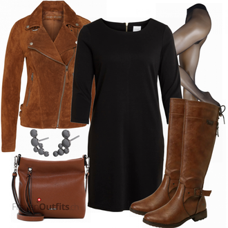 Outfit mit Rot Lederjacke Freaky Nation "Herbstliches Freizeit Outfit"
