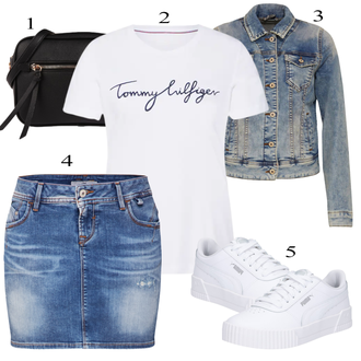 90. leta outfit mit Modra/Svetlo modra Jakna/Velika velikost Plašč/Bluza Velika velikost LTB "Pokrivalo za pomlad"Look: Lak, 90. leta, Kul, Modernen, Lepo, Stari denar, Univerzitetni, Western
