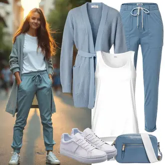 Kombinacije sa stilom Skating sa Bijela Niska Tenisica/Tanka tenisica/Tenisica s platformom/Rupičasta tenisica Puma "Lagani outfit"Look: S zakovicama, Skating, Hodanje, Skate