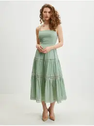 Light Green Ladies MidiDress Safa - Ladies
