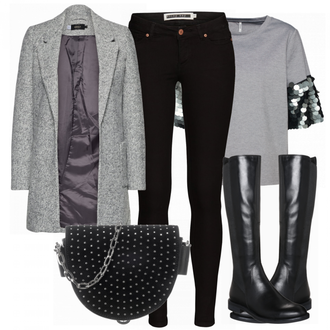 Outfit mit Blau Stiefel Vagabond Shoemakers "Glamour"