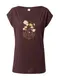 Iriedaily T-Shirt ''''Cornflower'''' aubergine / hellorange / dunkelorange / weiß