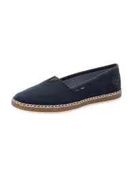 Espadrilky noční modrá / ohnivá červená / bílá