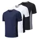 ZENGVEE 3er Pack Sport Tshirts Herren Funktionsshirt Sport Shirt Men Schnelltrocknend Trainingsshirt Fitness Sportshirt Laufshirt Kurzarm Männer Atmungsaktive T-Shirt (20412-Black White Nave-M)