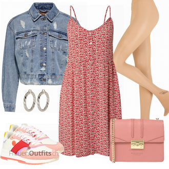 Outfit mit Rosa/Beige/Blau Sneaker SCOTCH & SODA "Schöner Sommer Look"