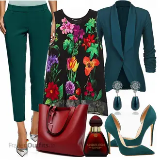 Hochzeitsgast Outfit mit Grün/DunkelGrün/Türkis Eleganter Schuh/Slingpump/Bequemer Pump/High Heel/Vintage Pumpe/Hochfrontpump AOOAR "Sommer Look für den Alltag"