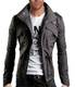 Minetom Frühling Herbst Herren Slim Fit Jacke Übergangsjacke Modern Freizeit Mantel Zip Jacket