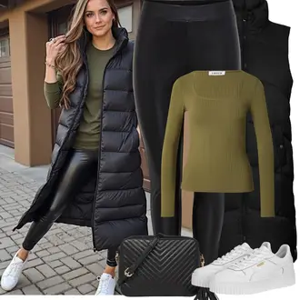 Carina Outfit sa Bijela/Bež Tenisica s platformom Puma "Proljetni Outfit"