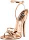 Pleaser Damen DOMINA-108 High Heels Sandalette PU Rose Gold 37 EU