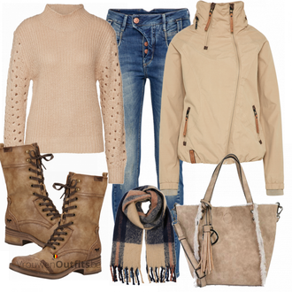 Outfit met blauw Gang "Naketano jas"