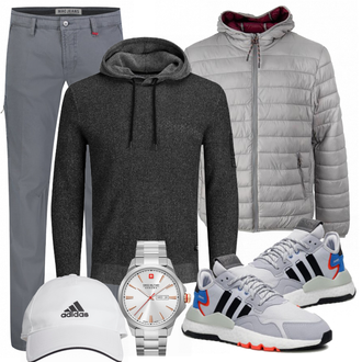 Outfit mit Grau Hut Adidas Performance "Street Style Outfit"