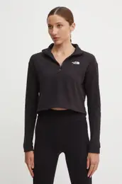 portni pulover 100 Glacier Cropped 1/4 Zip rna barva, NF0A855N4H01