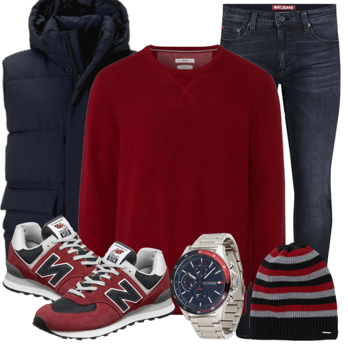 Rot Sneaker New Balance kombinieren
