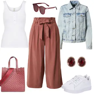Button Down Outfit mit Weiß/Creme Premium Top/Ärmelloses Shirt/Graphics T-Shirt/Tank Top/男鞋/Premium Hemd Pieces "Stylisher Alltagslook"
