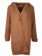 Zwillingsherz Strickjacke Cardigan für Damen Frauen - Hochwertiger Mantel Überwurf warm weich und kuschelig mit Kapuze - Perfekt für Frühjahr Herbst Winter - Cape Umhang mit weichem Strick - Cognac