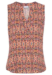 Bluza bež / smeđa / tamno zelena / boja vina