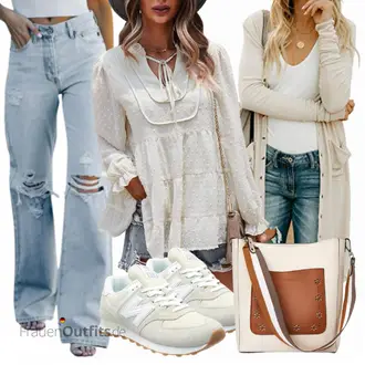 Herbst Outfits mit Hellblau High Waist Jeans/Loose fit Jeans/Lederjacke für Männer/Vintage Jeans/Dad Jeans/Jeans mit Schlitz/Jeans mit Loch/Wide Leg Jean Luoyu "Outfit in herbstlichen Farben"