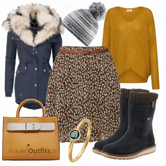 Kurz/Mini Outfit mit Grau Short Große Größe/Rock About You "NAVAHOO MANTEL"