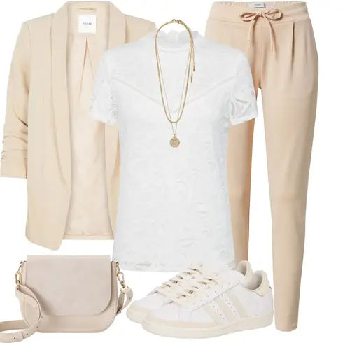 Beige/Khaki Hose Große Größe/Karottenhose/Freizeithose/Stoffhose/Jerseyhose/Jogger Hose/Musselin Hose/Paperbag Hose/Slim Hose/Schlupfhose/Steghose Ichi kombinieren