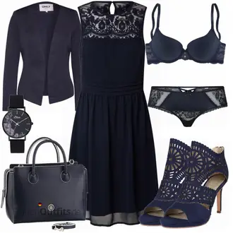 spitze Outfit mit Blau/Dunkelblau Sandalette/Schuh Ohne Schnürsenkel/SommerStiefelette/Sommer Schuh/Sandalen Mit Absatz/Eleganter Schuh Bullboxer "Business Look für Damen"