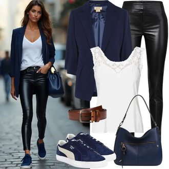 Outfit sa Bijela/Krem/Zeleno/Smeđa Dječja igračka/Engleska Bluza s Broderie/Bluza bez rukava/Čipkasta Bluza medicine "Uredski outfit"