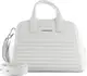 MANDARINA DUCK Leren Handtas Schoudertas I-Con Tote Optical White Wit